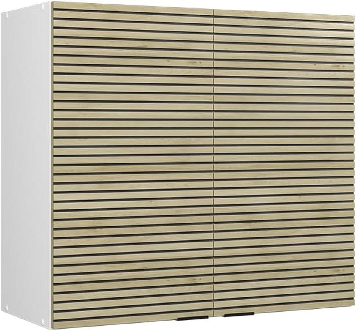 Glazen Keukenkast Hangkast Eiken Houtstructuur 80 cm