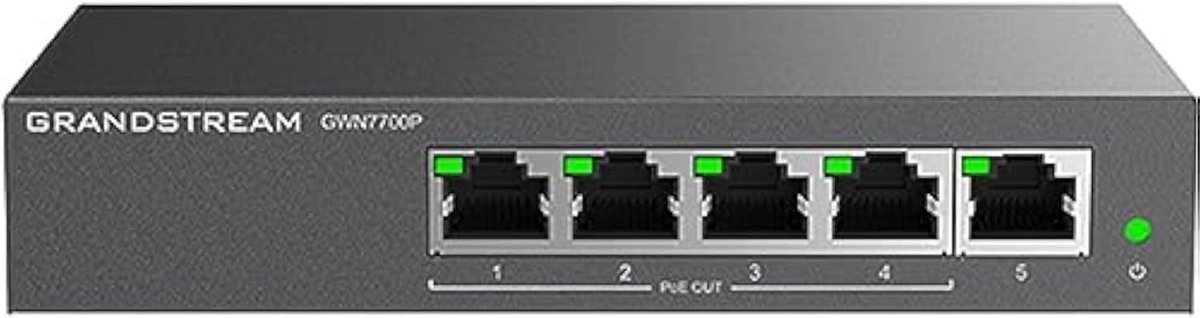 Onbeheerde Gigabit Switch met 4x PoE+ Poorten, Plug-and-Play