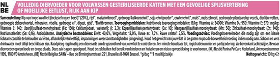 Pro Plan Sterilised Adult Delicate Digestion - Kattenvoer Droogvoer - Kip - 10 kg