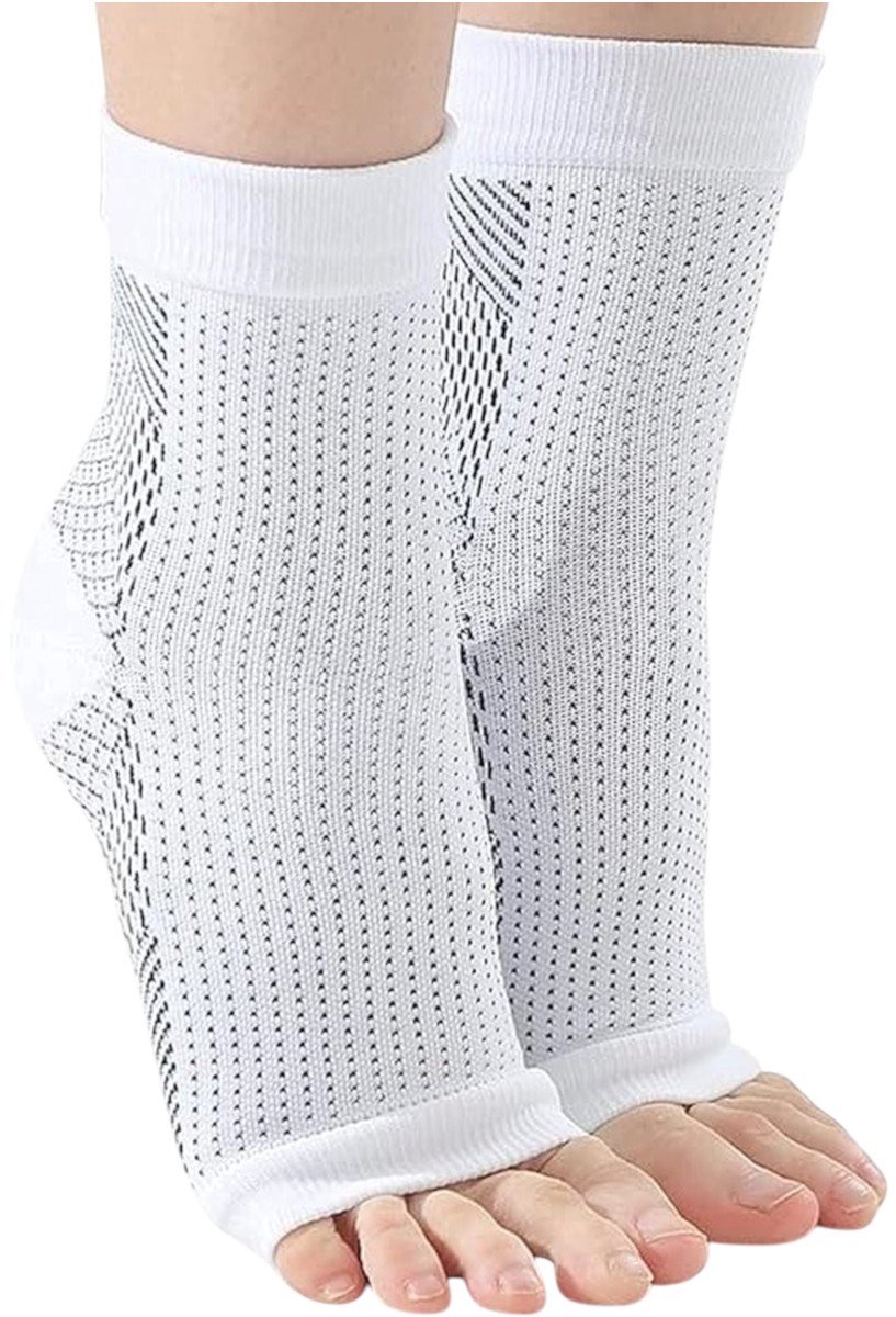 Klikkopers® - Neuropathie Sokken - Maat 38-42 - Compressie Sokken - Neuropathie Sokken Zonder Tenen - Compressiesokken - Slaapsokken - Bedsokken - Massagesokken - Wit — cadeau in Cadeau-ideeën - foto 8