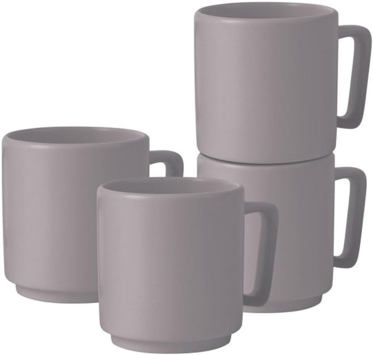 Bekerset Set van 4 Stuks 300 ml Aardewerk Stijlvol en Praktisch