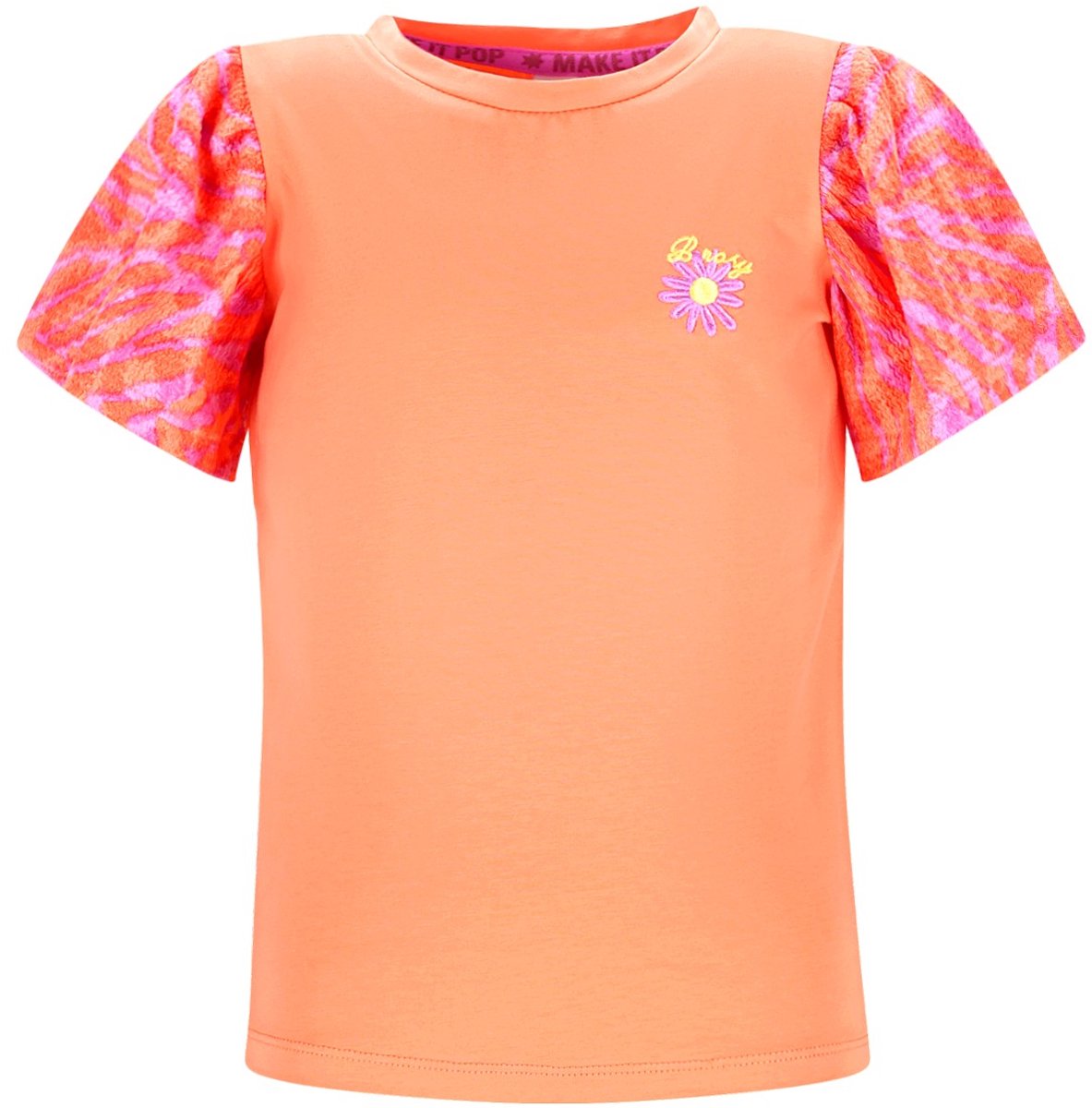 B.Nosy Y602-5413 Meisjes T-Shirt Oranje - Maat 134/140