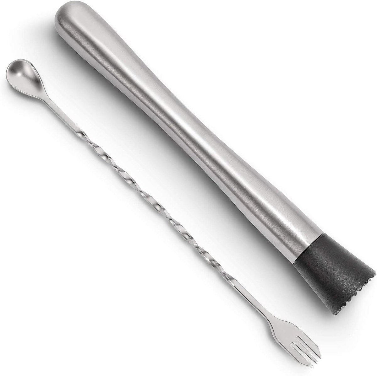 Cocktailstamper van roestvrij staal, 20 cm - Veelzijdige stamper voor mojito's, sappen en andere drankjes - Ideaal voor bartenders en thuisgebruik