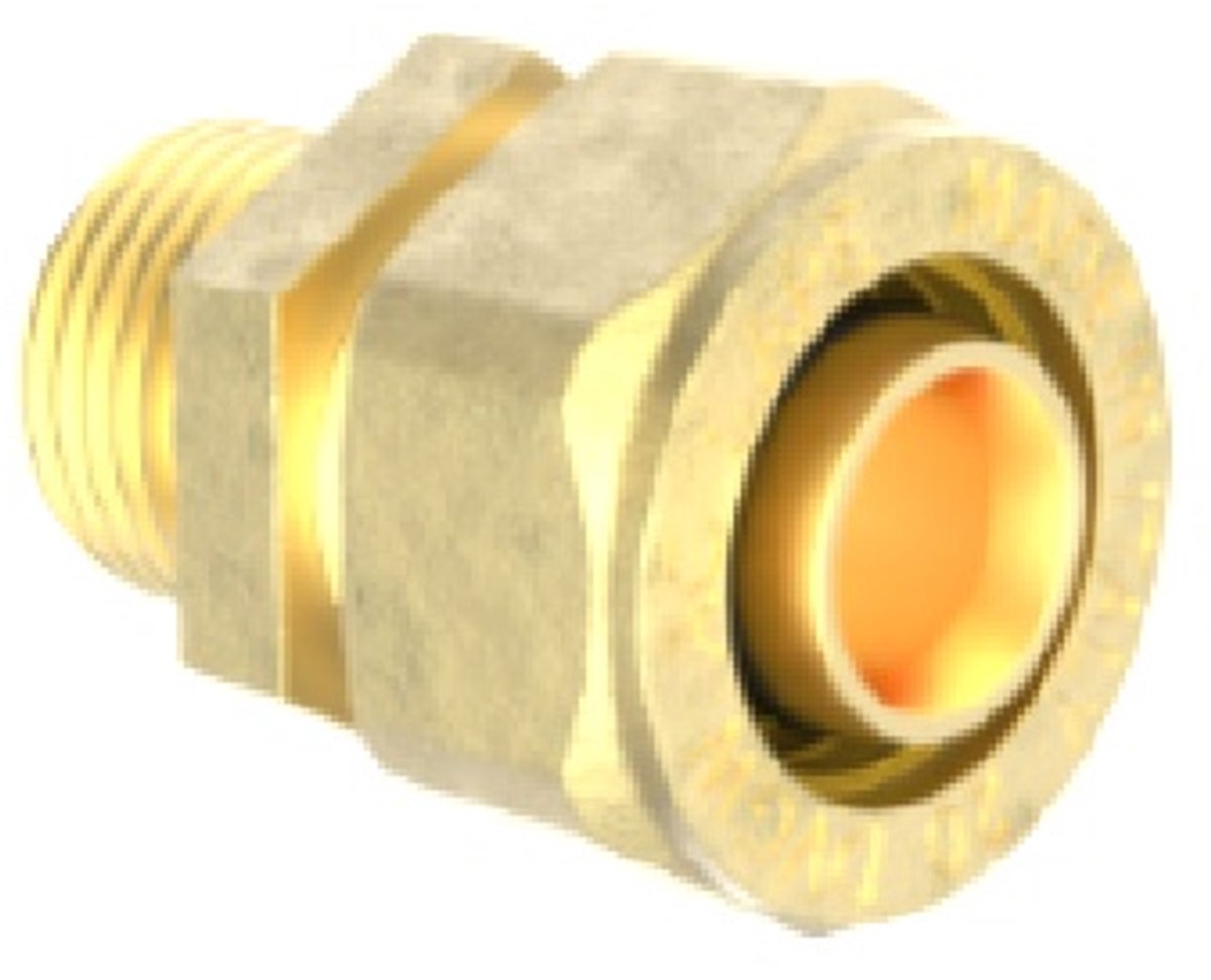 KIRCHHOFF MS overgangsstuk, blanco, 20 mm x 3/4"BU, knelfitting voor meerlagen buis