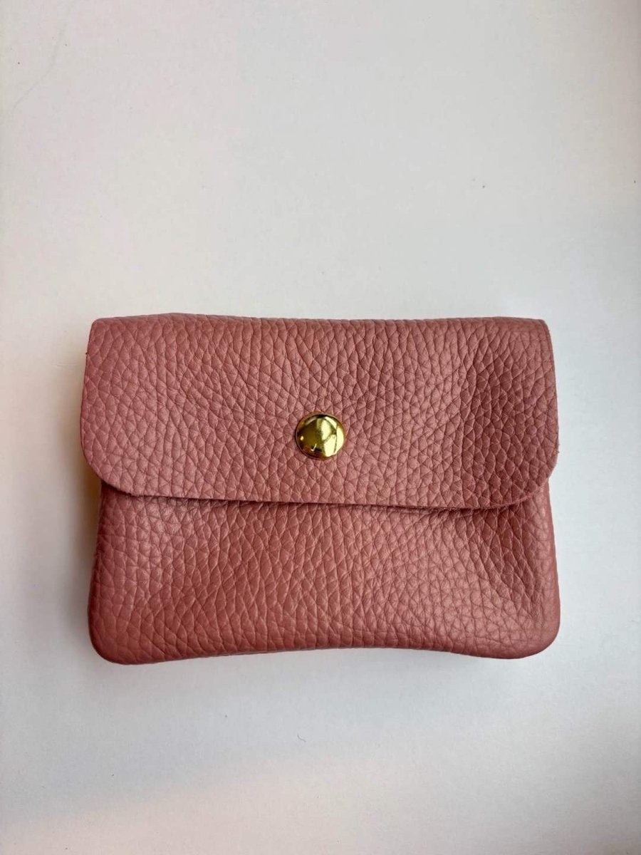 Portemonnee Oud Roze Mat | Matte afwerking | 11 cm x 8 cm | Pink | Rose | Wallet | Geld | Betalen | Accessoires | Accessoire | Mode | Fashion | Echt leer | Leather | Dames | Vrouwen | Mama | Cadeau | Kado | Luxe uitstraling | Mini | Small Dame Trendy
