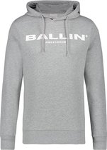 Ballin Amsterdam -  Heren Slim Fit   Original Hoodie  - Grijs - Maat XL