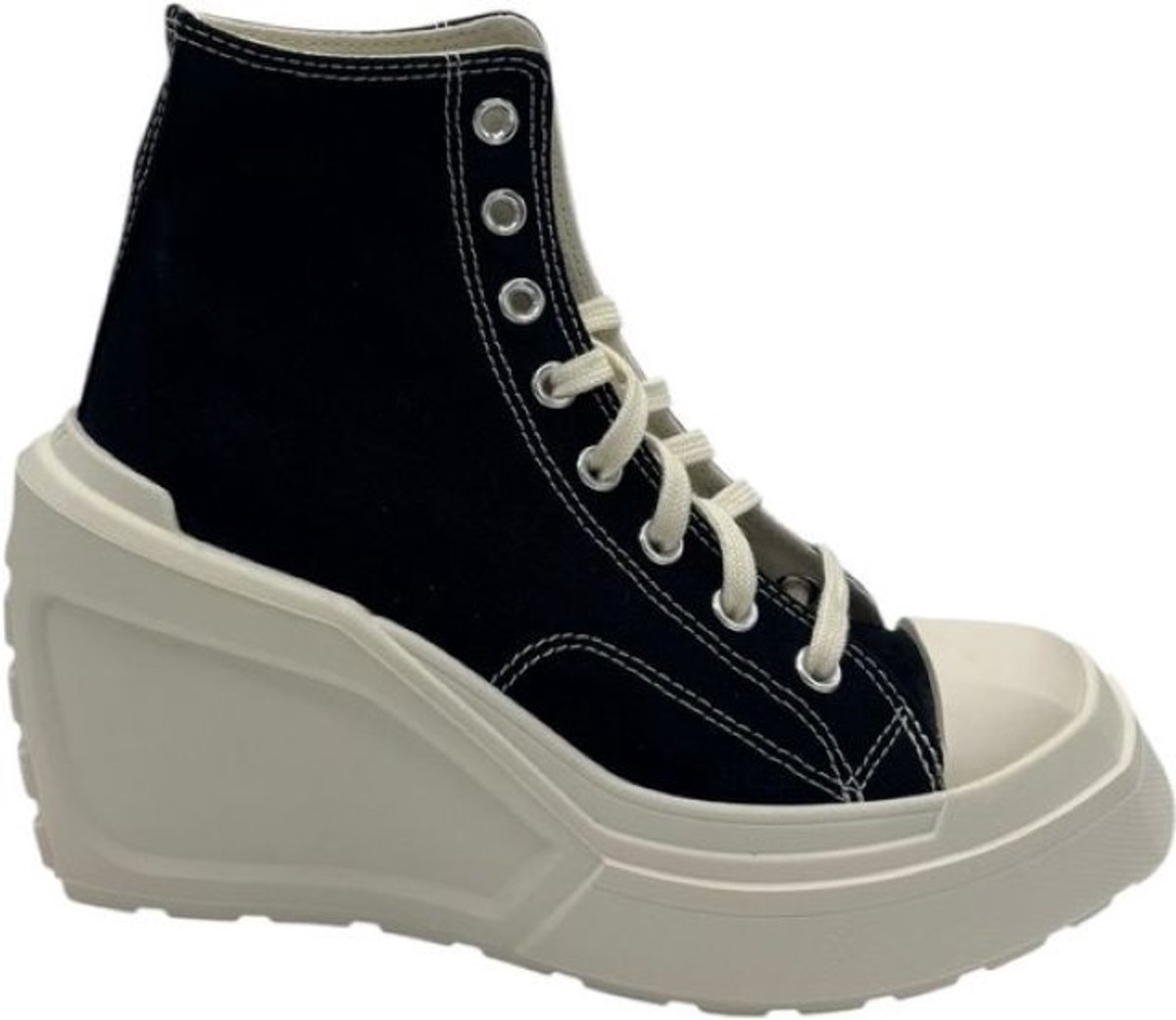Converse Chuck 70 DE LUXE Wedge Sneakers Dames Zwart