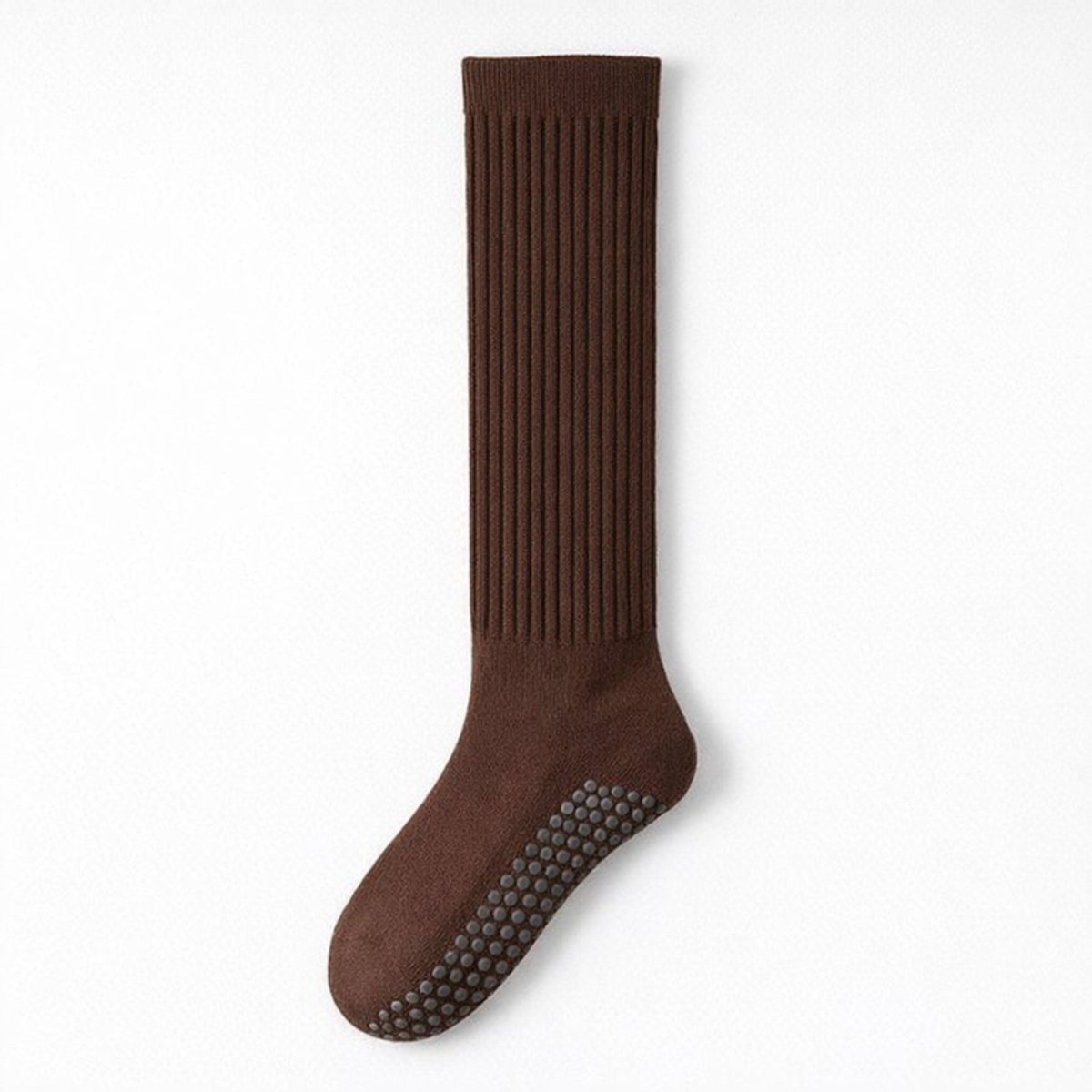 Yoga & Pilates Sokken Dames - Sportsokken – Antislip – Katoen – Siliconen Grip – Bruin – EU 36-40