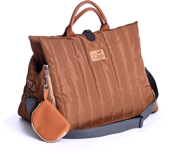 Dogs&Co® Luxe Multifunctionele Honden Draagtas voor honden tot 8KG - Bruin - Autostoel voor de hond - Hondentas - 45x38x32 cm