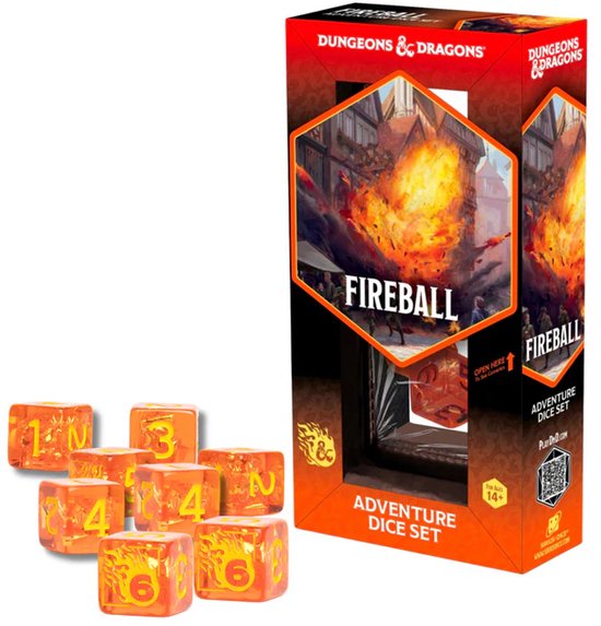 D&D Adventure Dice - Fireball
