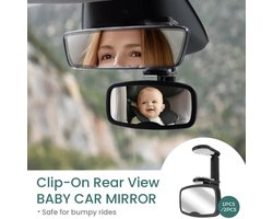 Clip-On Baby Autospiegel – Achteruitkijkspiegel voor Baby’s - Verstelbaar - Lichtgewicht
