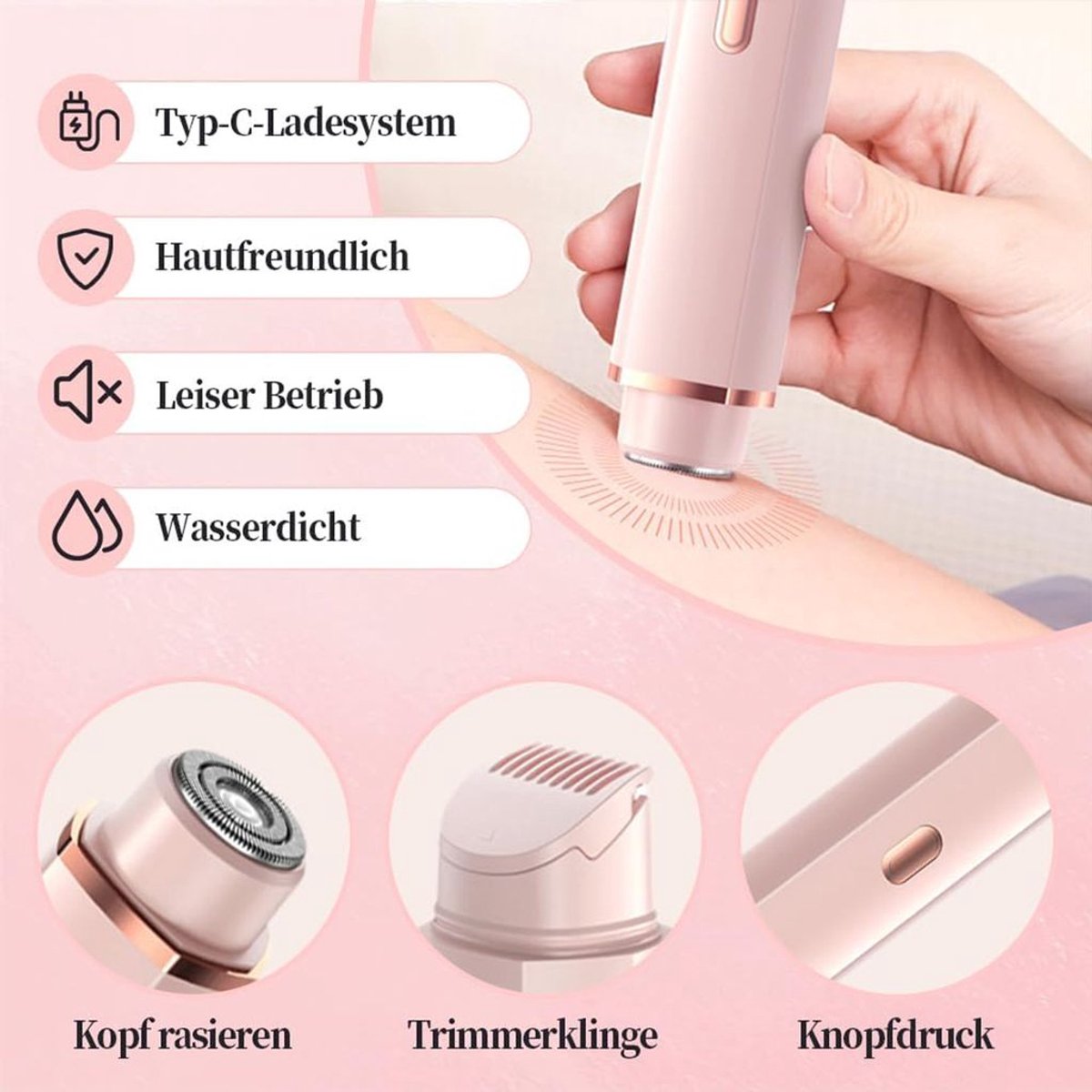 Zouma 2-in-1 Elektrisch Scheerapparaat IPX6 Waterdicht - afbeelding 2