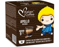 Italian Coffee Ristretto Apollo Intenso capsules Maxi Pack – Compatibel met Nescafé Dolce Gusto – 30 capsules
