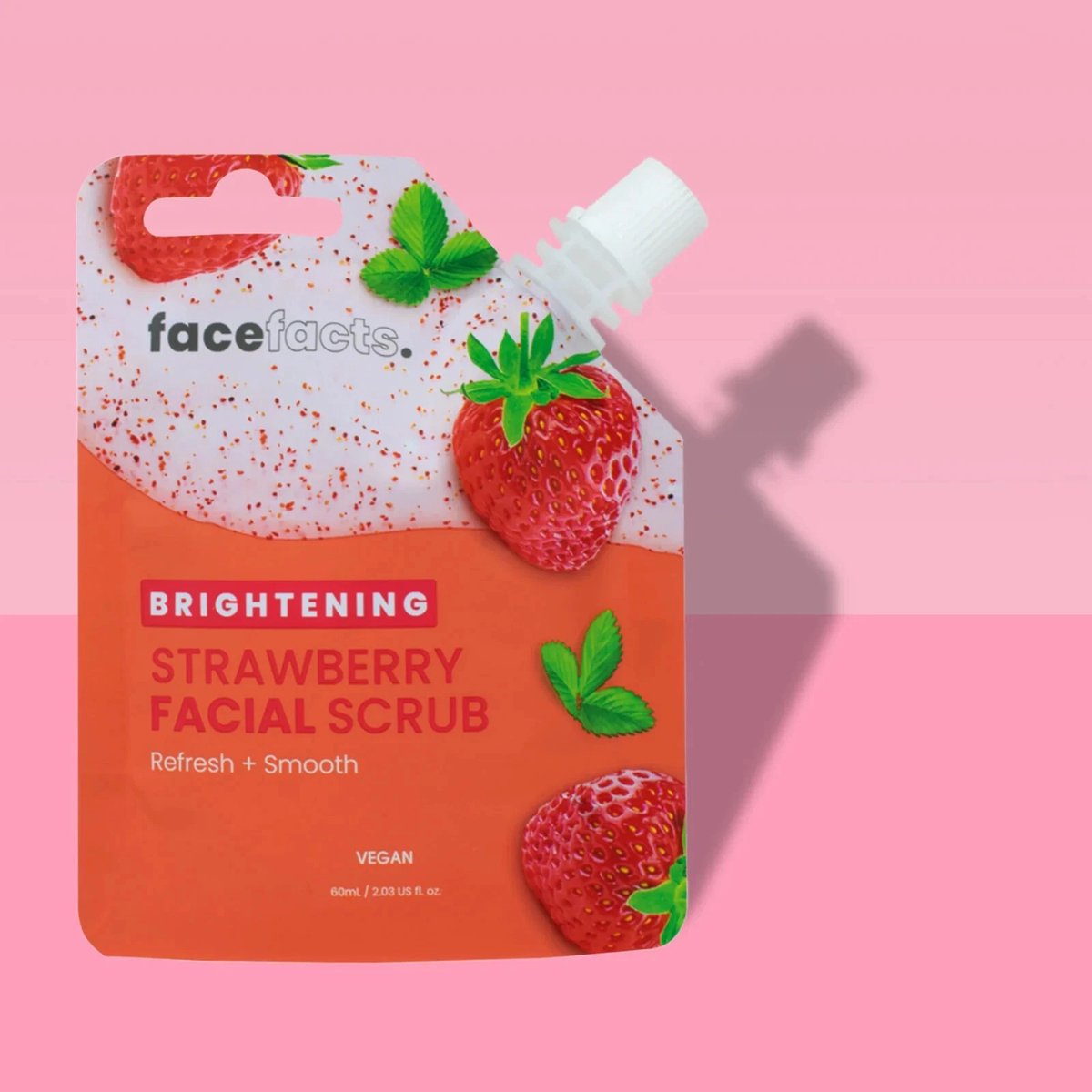 Face Facts | Brightening Strawberry Facial Scrub - 60ml - Vegan