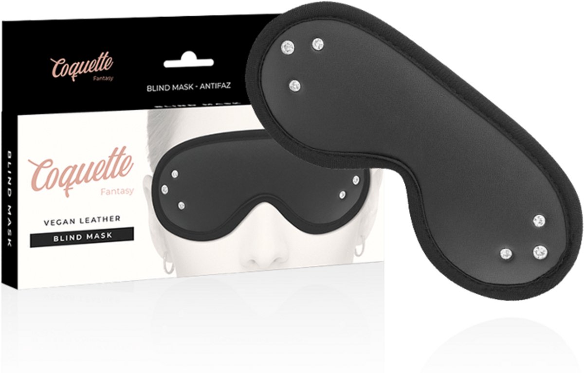 Coquette Chic Desire - Fantasy Vegan Leather Blind Mask With Neoprene Lining