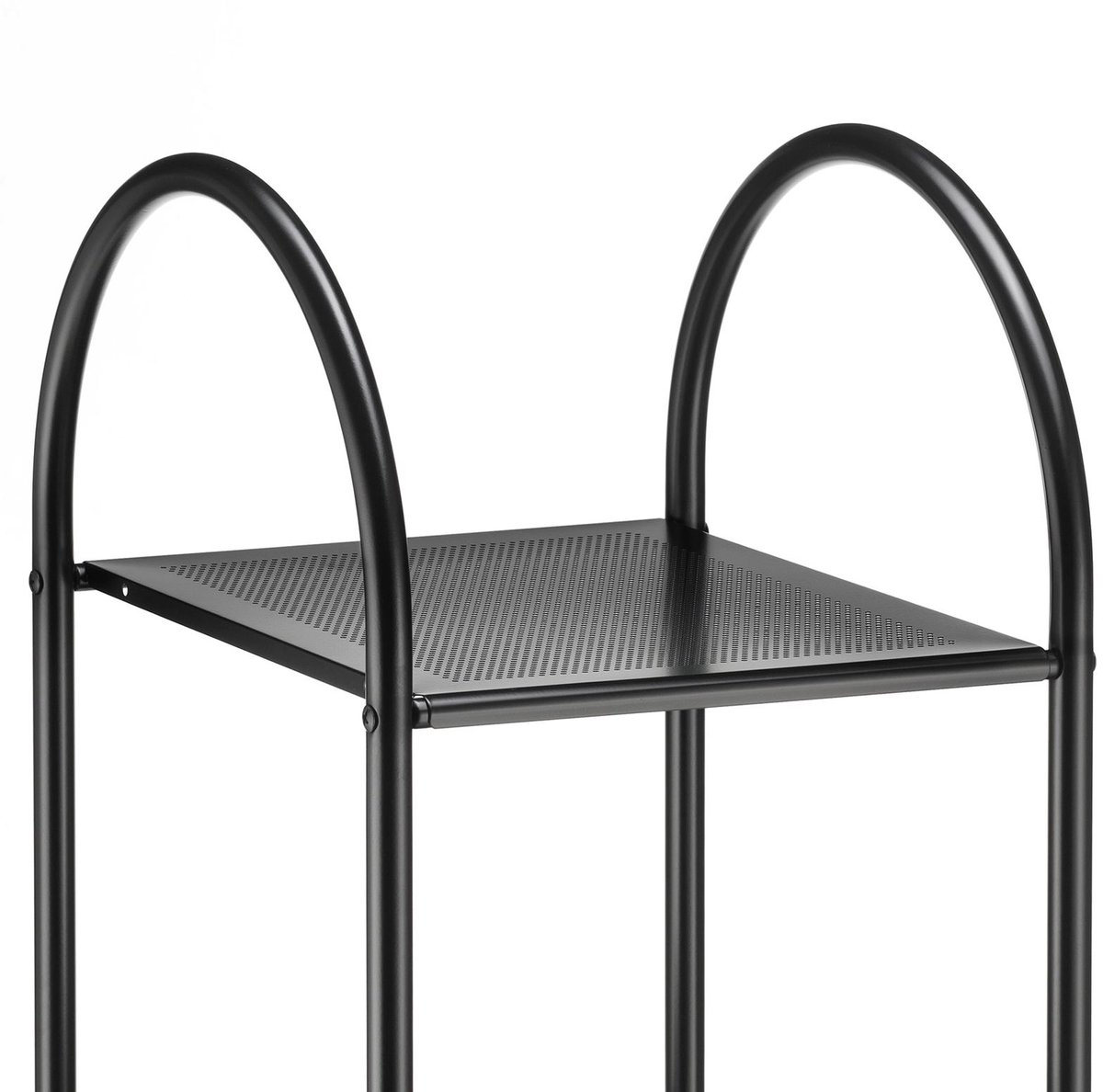 Badkamermeubel SECA met 4 planken zwart, badkamermeubels voor kleine badkamers, ruimtebesparende staande planken, stijlvolle opbergoplossing - hoofdafbeelding