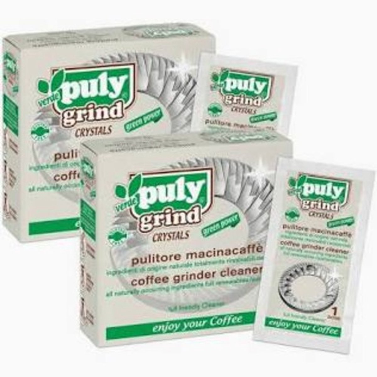 Puly Caff Verde Grind - Biologische Koffiemolenreiniger - 2x(10 x 15 gram)