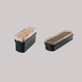 Ensemble de boîtes de rangement JQ Liv convenant au gâteau de petit-déjeuner et aux crackers! - Zwart - 100% hermétique