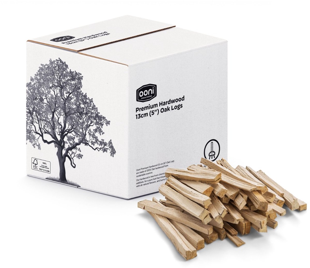 Ooni Eiken stammetjes - 13 cm