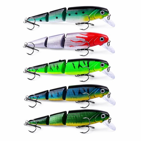 S&D | ensemble swimbait – 5 pièces – 11 cm / 14 g – Mouvement de Nage Réaliste – Leurre pour Brochet, Perche & Poissons Prédateurs