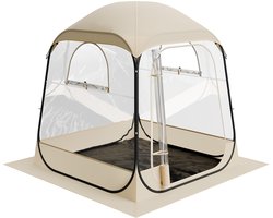 VEVOR Transparante Pop-up Tent Sporttent voor 2-4 Personen 160x160x182cm