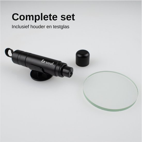 Veiligheidshamer - Gordelsnijder - Zelfklevende Houder - Incl. Testglas - Compact en Krachtig - van Saaf
