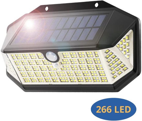 AXIMO solar buitenlamp – bewegingssensor – 266 leds – 2500 lumen