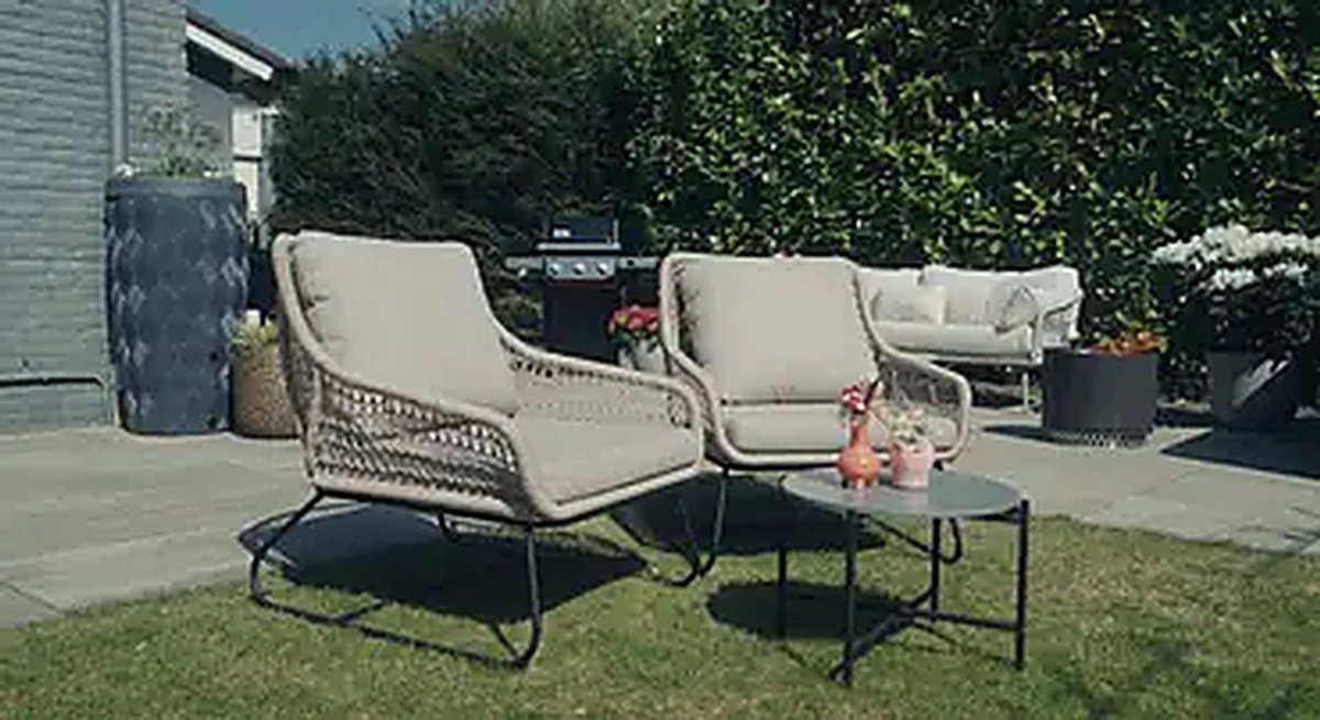Portofino lounge set van 3 bruin