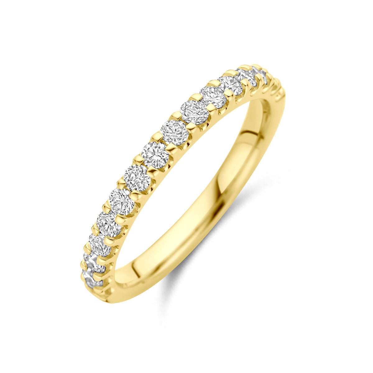 14K geelgouden ring lab grown diamant 0.51ct h si - 4033603