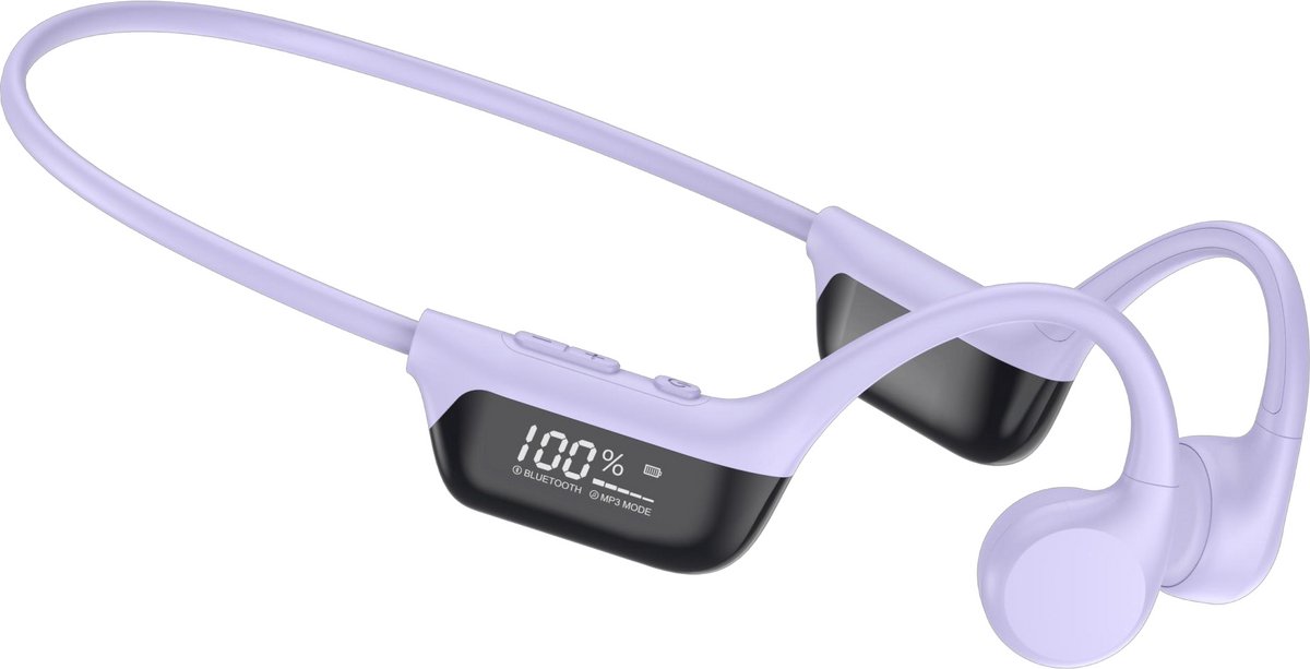 DOOGEE BoneBeat Run Digital - Beengeleiding Hoofdtelefoon – Sport Oortjes Draadloos – Hardloop Hoofdtelefoon – Draadloze Bluetooth Koptelefoon – Open-Oor Design – LED Digitaal Scherm – IP67 Waterdicht – 10H Speelduur