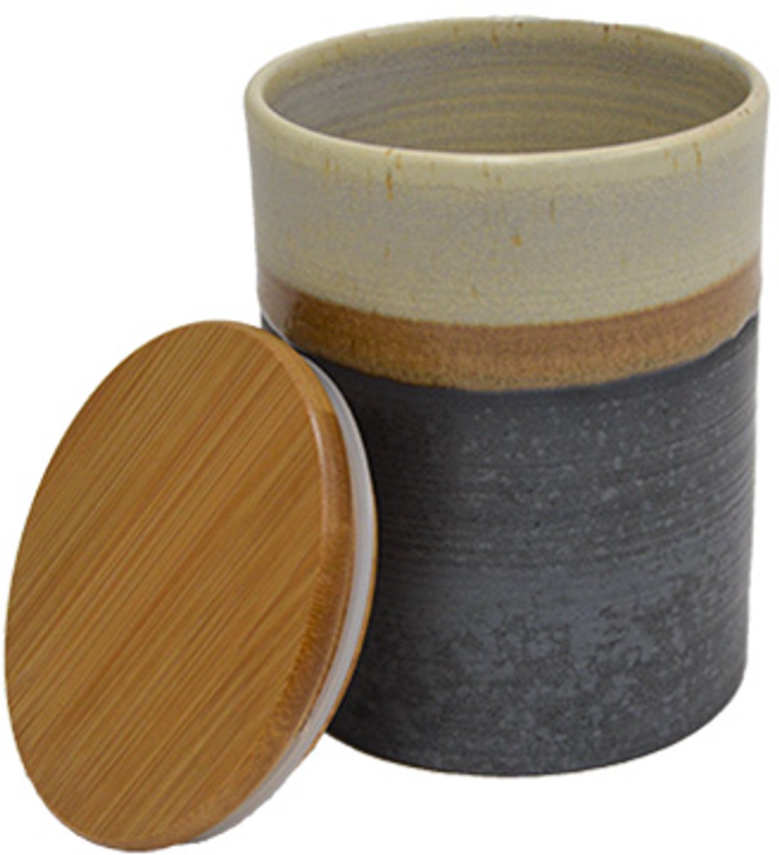 Animal Boulevard Design Ceramix Bewaardoos/ Snoeppot voor Hond of Kat - Ø10,20- 650 ml - Zwart