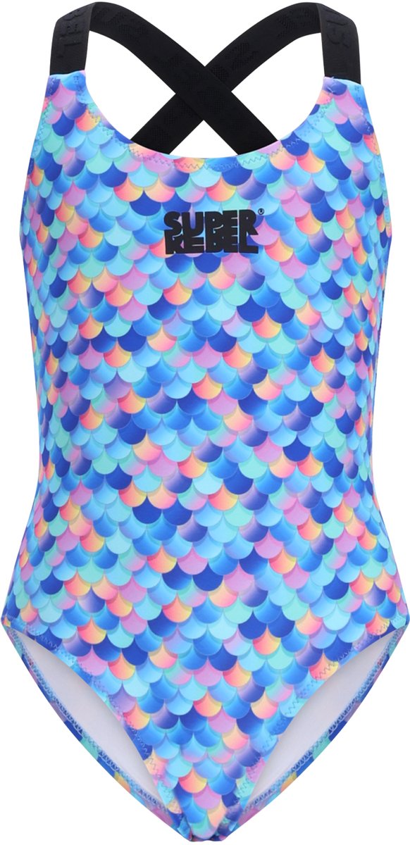 SuperRebel R601 - 5001 Meisjes Badpak Mermaid Print