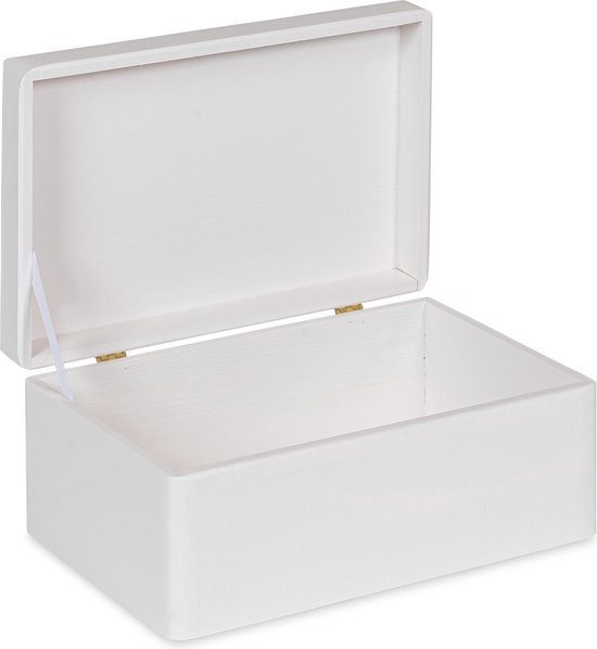 MARBEAUX Opbergbox met Deksel Opberger Speelgoedbak 80x40cm Wit Opbergdoos | Leen Bakker