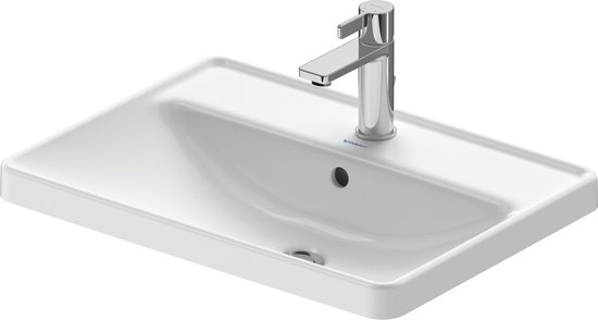 Vasque à encastrer 600x440 mm, 1 trou pour robinetterie, blanc