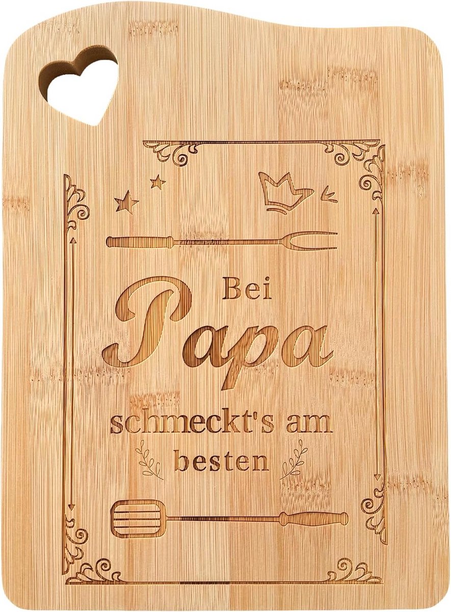 Gegraveerde bamboe snijplank met persoonlijke tekst of quote