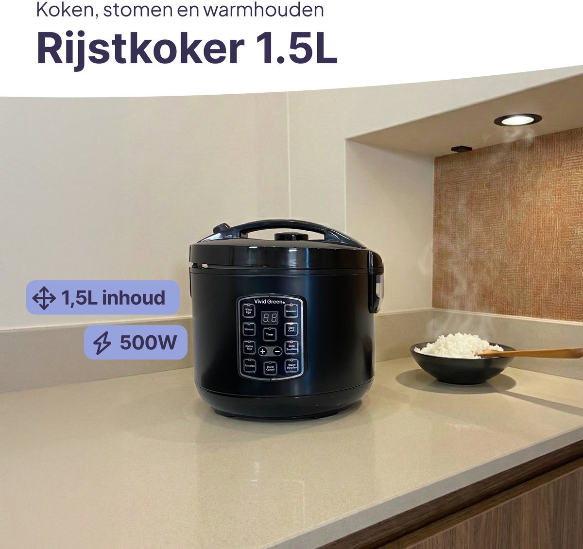 Vivid Green 9-in-1 Rijstkoker thumbnail 2