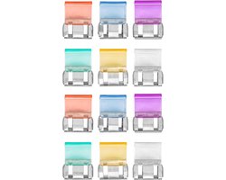 12 Stuks - Broekclip - Broekklem - Vest ketting - Broek & T-Shirt Kleding Clip - Kleding Gesp - Broekpijp Verkorter - Bevestigingsclip voor broekspijp - Wasknijpers - Antislip Vaste Gesp - Kleur