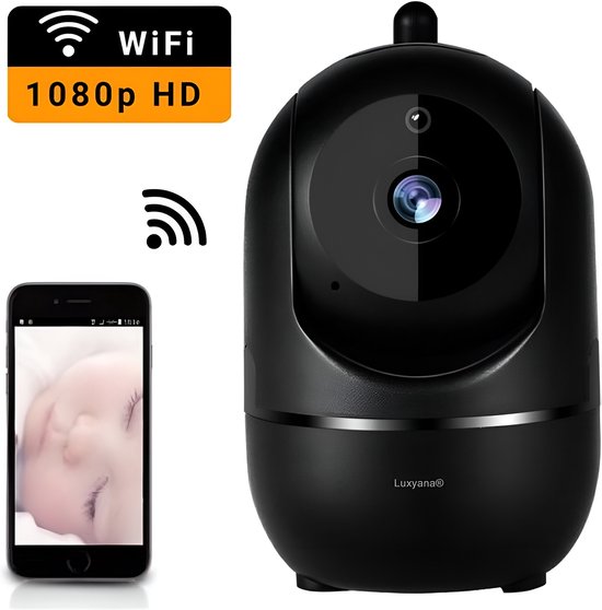 Luxyana® ST251 Babyfoon met Camera en App - WiFi - Baby Monitor geschikt voor de Tuya Smartlife App - Zwart