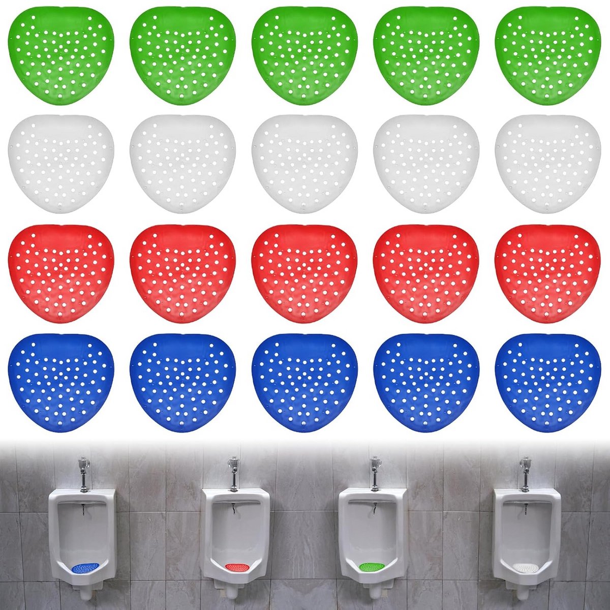 20x Urinoirzeef Met Geur - Universele Geurverwijderaar & Spatbescherming voor Openbare Toiletten