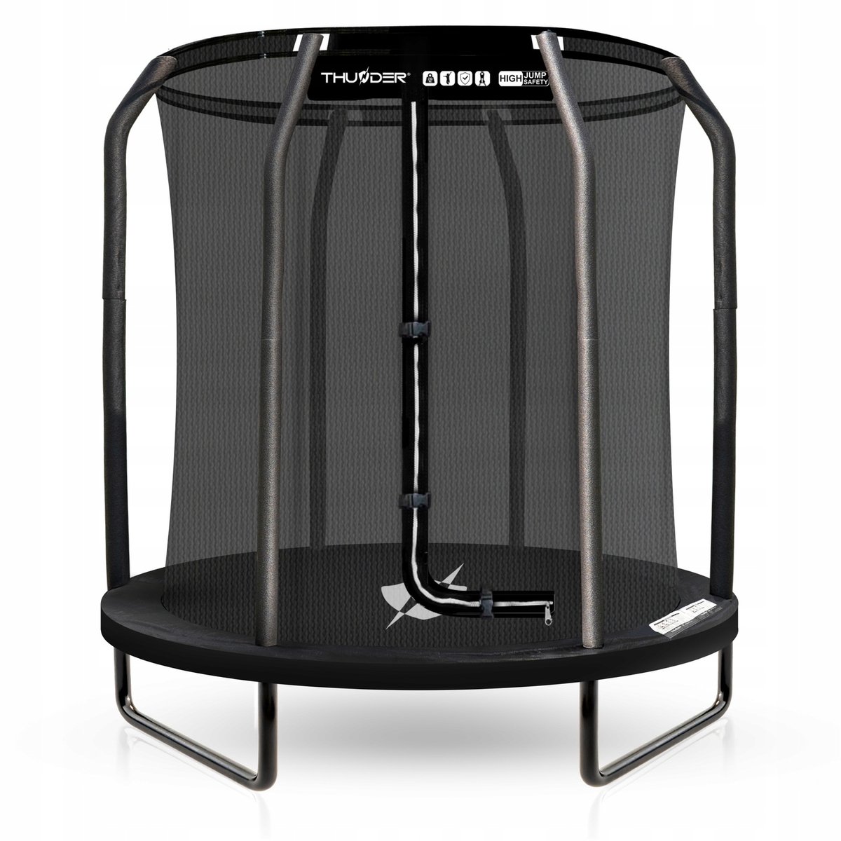 Thunder Trampoline 140 cm – Ronde Trampoline – Max. 50 kg - Zwart