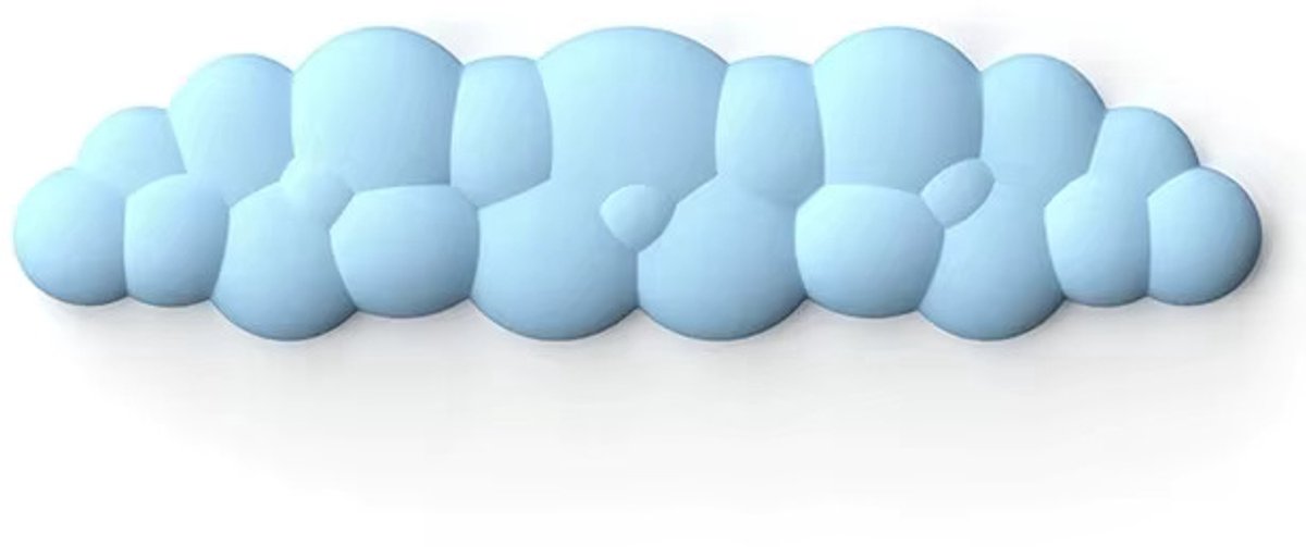 Cloud Polssteun Toetsenbord Licht Blauw - Waterdicht - Comfortabel - Anti Slip