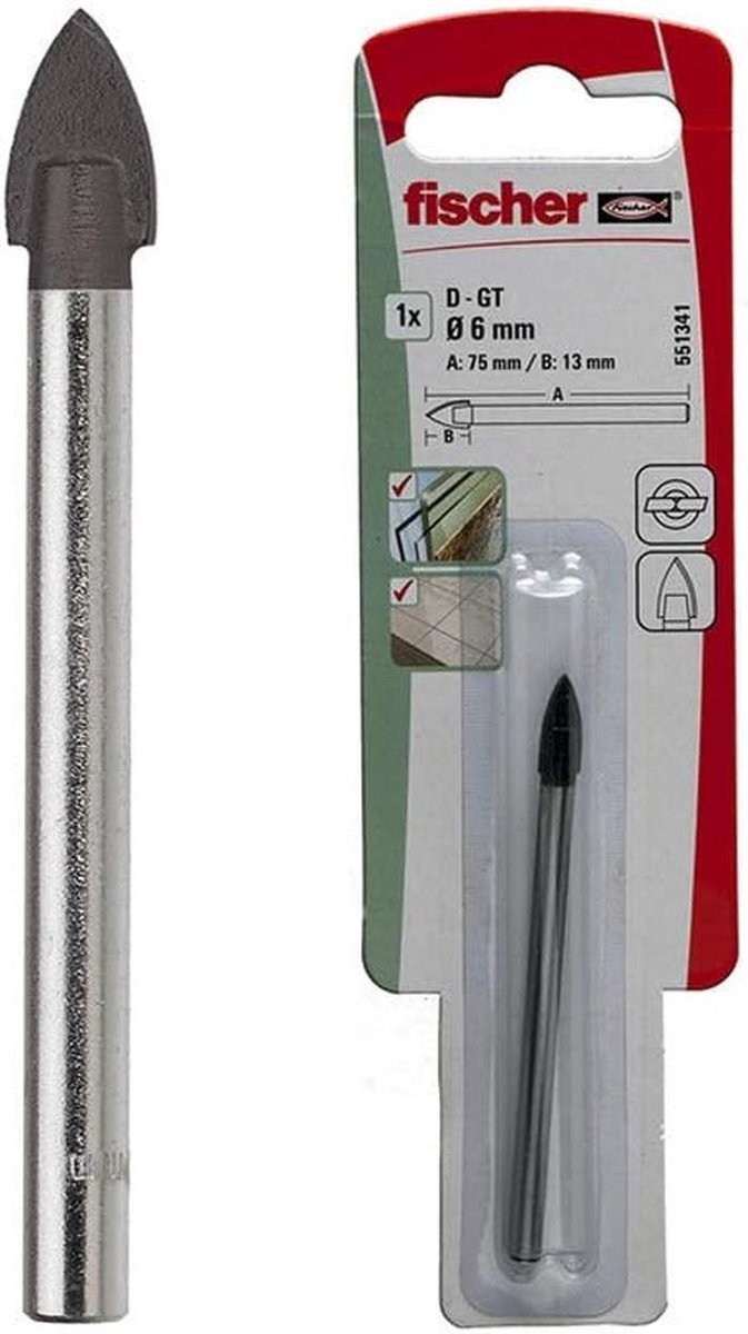 Glas en Keramische Boor met Carbide Snijkop - 4 mm - Cilindrische Schacht - Voor Glas, Tegels en Steen