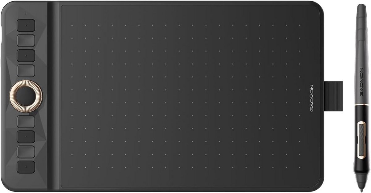Draadloze Grafische Tablet 8x5 Inch met 16.384 Drukgevoelige Niveaus en Batterijvrije Digitale Pen