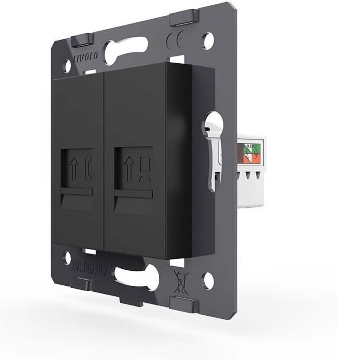 Glas touch lichtschakelaar zwart aluminium frame veiligheidsglas veilig voor inbouw zwart