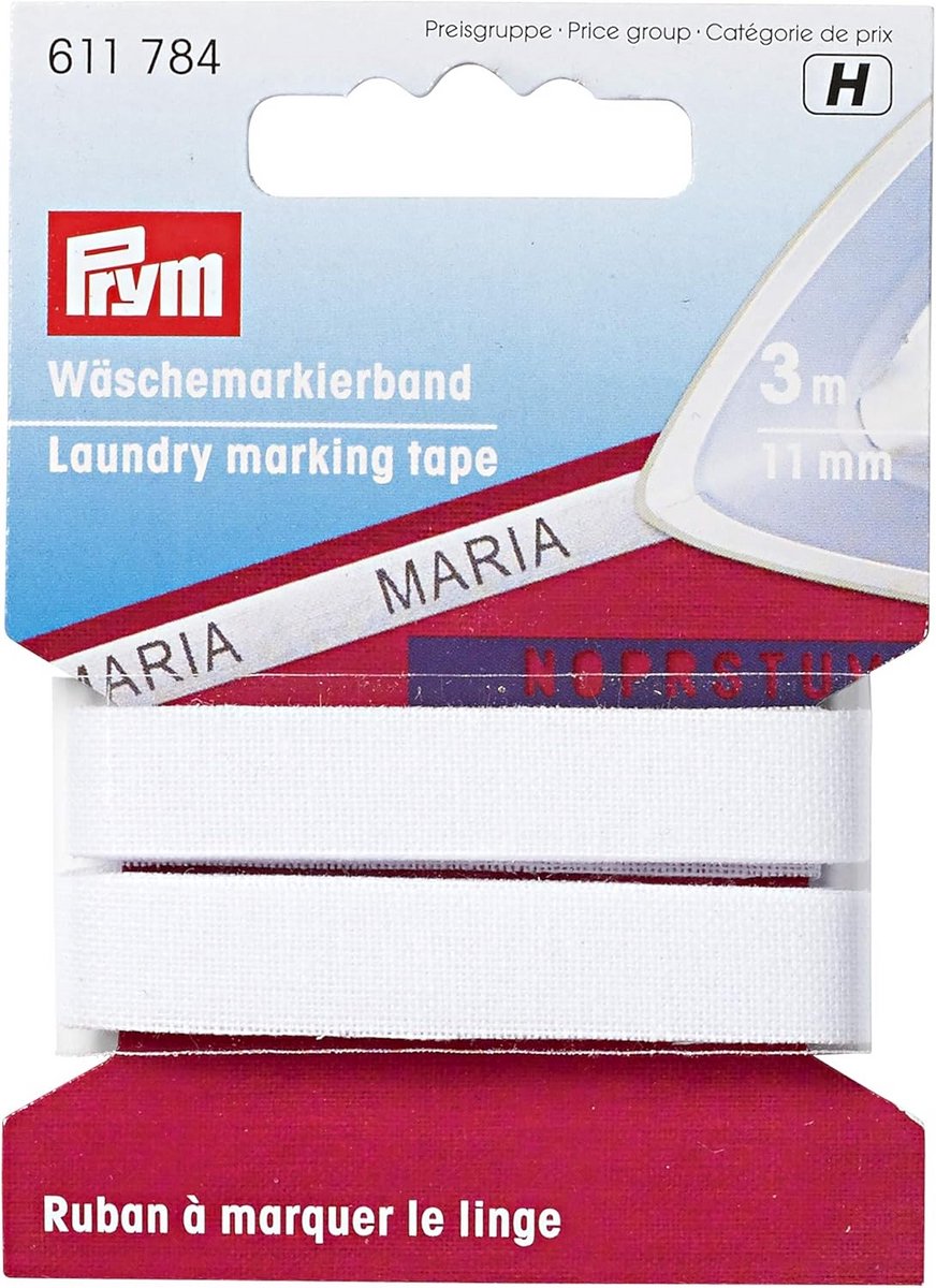 Strijkbare Naamlabels voor Kleding - 11mm x 3 Meter - Persoonlijke Textielmarkering
