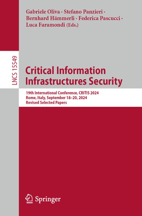 Lecture Notes in Computer Science15549- Critical Information ... - cover