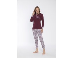 Sophia Mila Dames Luxe Pyjama | 2-delige Set | Lange Mouwen | Pyama Dames Volwassenen | Lange mouw | Blouse | Katoen | Pyjama Dames | Maat S