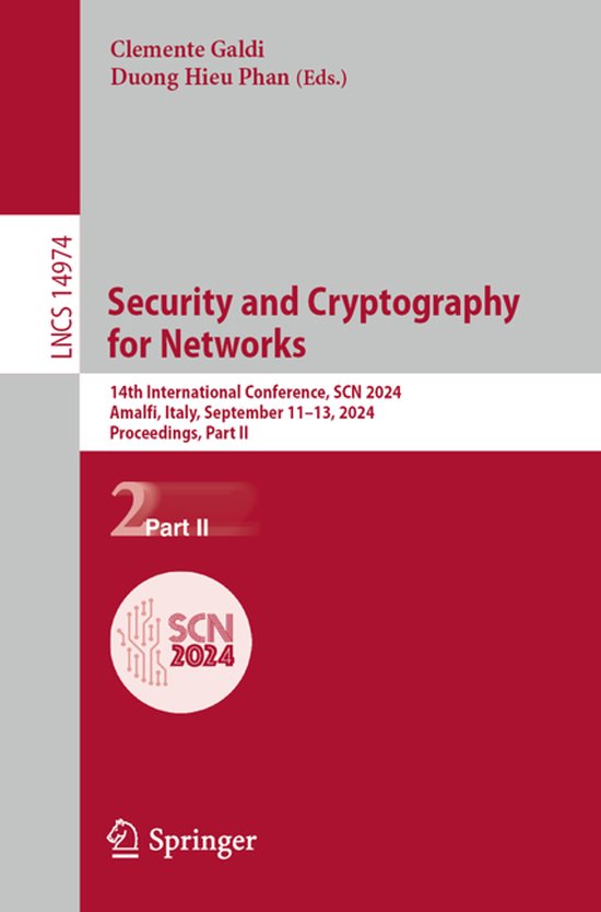 Lecture Notes in Computer Science14974- Security and Cryptog ... - cover