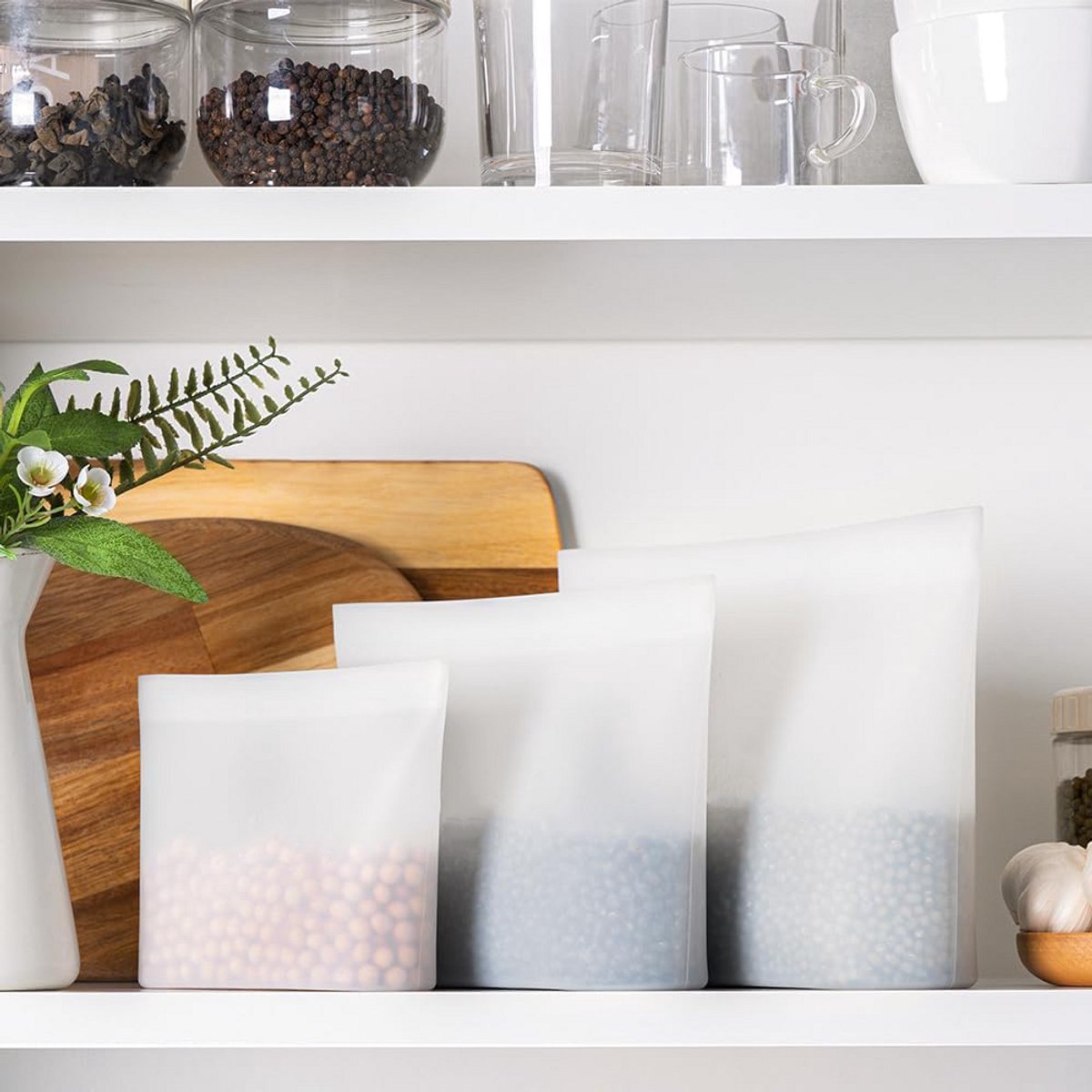 Boterhamzak Herbruikbaar - Diepvrieszakken - Diepvrieszakjes - Siliconen Vershoudzakken - Hersluitbare zakjes - Food savers - Lekvrij - 3stuks - 500/1000ml/1500ml — cadeau in Cadeau-ideeën - foto 5