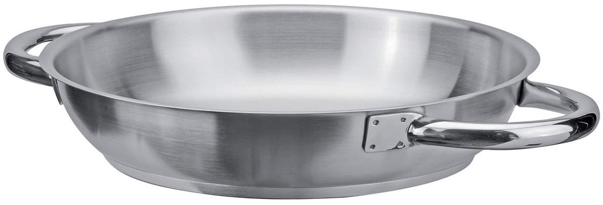 Grote RVS Kookpan 28 cm - Duurzaam Roestvrij Staal Chef Kwaliteit